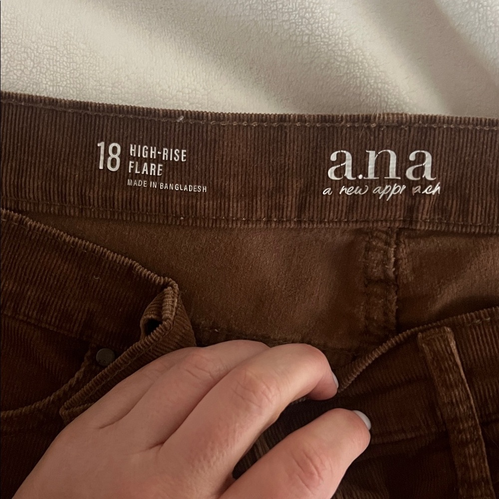 a.n.a women’s Brown Corduroy Pants - Picture 2 of 5